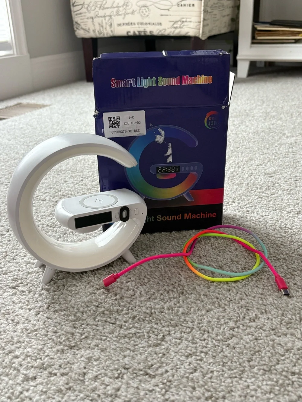 RGB G63 Sunrise Simulation Sound Machine Night Light - Phone Charger Station
